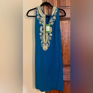 New with Tag Lilly Pulitzer Carlotta  Stretch shift dress in Tidal Wave size 14